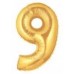 Number Balloons (Gold/Silver color)